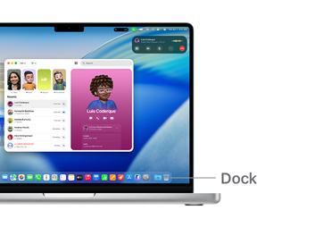 Uma vis?o da navega??o do macOS, como os controles da janela.
