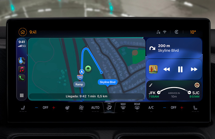 CarPlay en un vehículo en el que destaca su nuevo dise?o