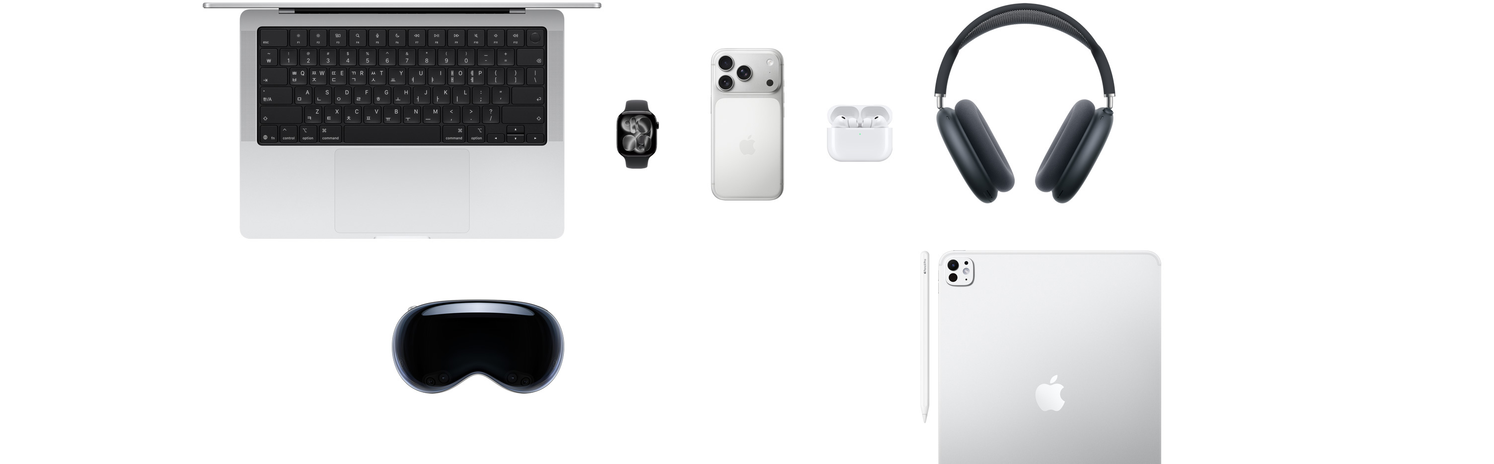 MacBook, Apple Watch Series 11, iPhone 17 Pro, AirPods Pro 3, AirPods Max, Apple Vision Pro, Apple Pencil Pro, iPad Pro ? ??? Apple ??