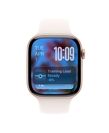 Apple Watch Series 11, zeltrozā, alumīnija ietvars, Smart Stack padoms, iesārta sporta siksni?a