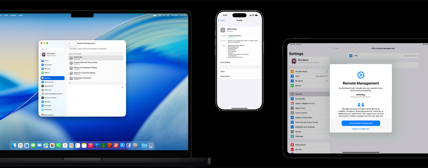 ???? ?????? ????? ??&nbsp;Apple: ???&nbsp;????? ??????? ???????&nbsp;Mac ???? ????? ?????&nbsp;???????. ??&nbsp;?????? ????&nbsp;iPhone ???? ??????? ??? ????? ?????&nbsp;???????&nbsp;???????? (MDM). ???&nbsp;????? ??????? ????&nbsp;iPad ???? ????? ??????? ??&nbsp;????.