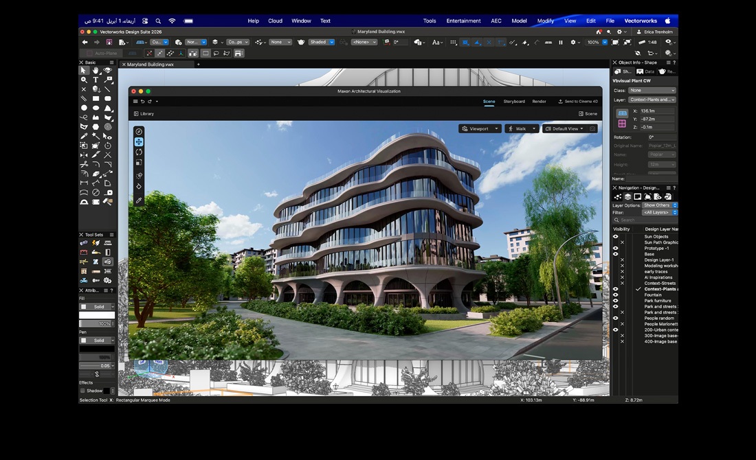 ???? MacBook Pro ???? Vectorworks Design Suite ?? Maxon Redshift