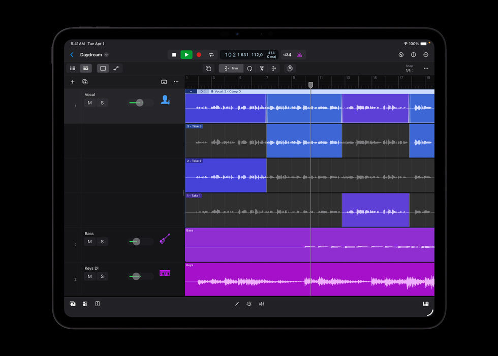 Quick Swipe Comping ?? Logic Pro ?????????? iPad Pro