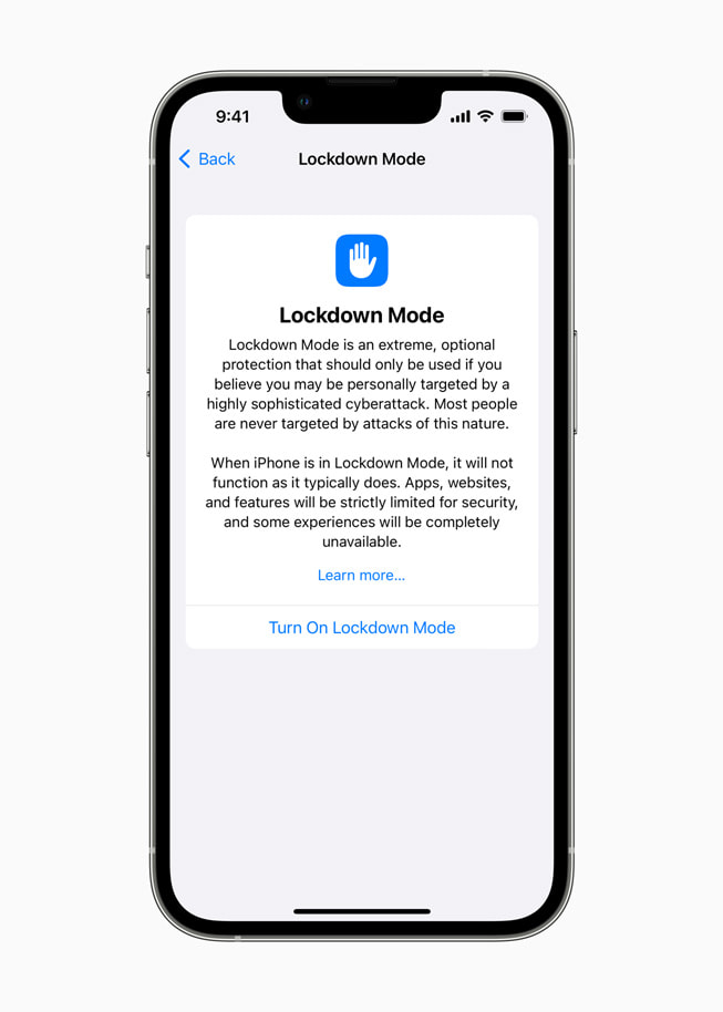 écran d’iPhone montrant le nouveau mode Isolement.