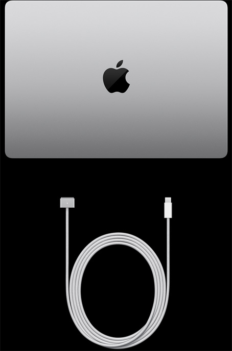 14?calowy MacBook Pro i&nbsp;przewód z&nbsp;USB?C na&nbsp;MagSafe&nbsp;3