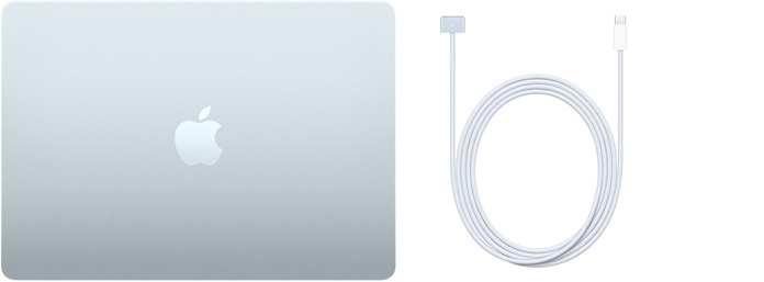 MacBook Air de 13 inchi ?i cablu USB‑C la MagSafe 3
