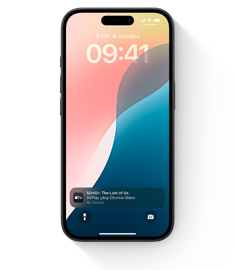 AirPlay kullan?c? arayüzünü g?steren iPhone.