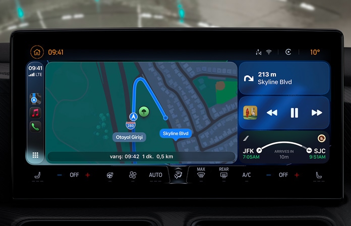 Bir ara?ta CarPlay uygulamas?n?n yeni tasar?m? vurgulan?yor