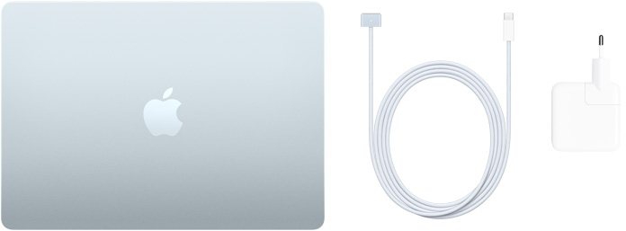 MacBook Air 13 дюйм?в, кабель USB-C / MagSafe 3 та динам?чний адаптер живлення з двома портами USB-C на 40 Вт