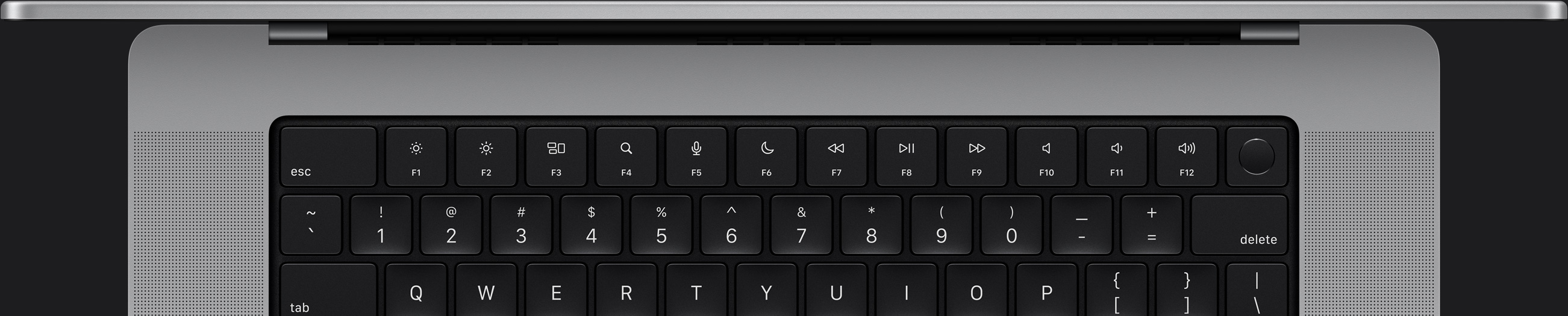 Hình ?nh góc nhìn t? trên xu?ng c?a bàn phím Mac.