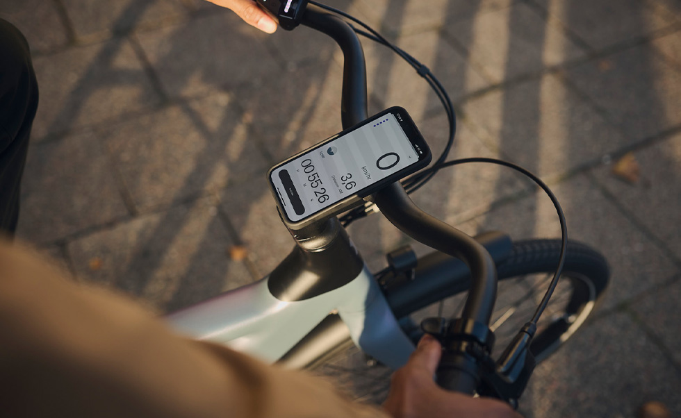 Os clientes podem ver dados dos percursos das suas bicicletas elétricas em tempo real.