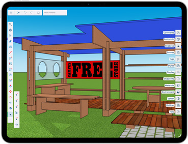 De SketchUp-app op een iPad Pro