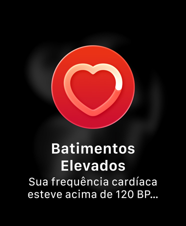 App ECG, cora??o vermelho, mensagem pedindo para manter o dedo na Digital Crown para iniciar a leitura do ECG