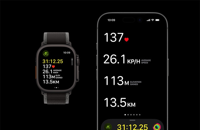 údaje aktivního cvi?ení na Apple Watch Ultra 3 a na iPhonu
