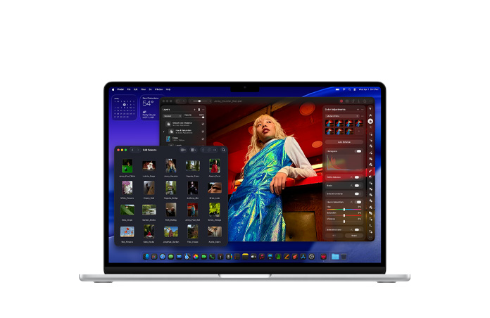 Projekt v aplikaci Pixelmator jako ukázka úlo?i?tě a paměti MacBooku Air