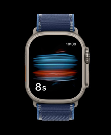 Apple Watch Ultra 3, bo?tier en titane, finition naturelle, mesure du taux d’oxygène dans le sang dans l’app Santé