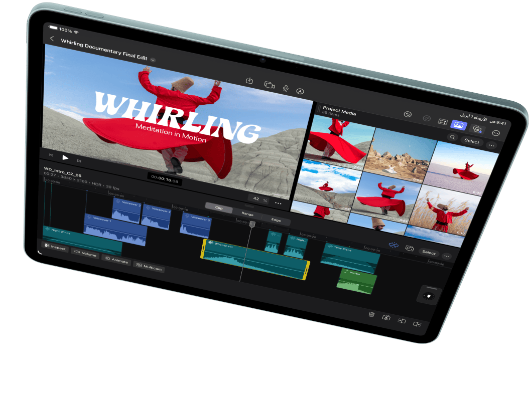 ???? iPad Air ?? ????? ??????? ???? ????? ?????????? ?? Final Cut Pro