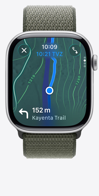 Apple Watch Series 11, Harita ekran?, do?a yürüyü?ü rotas?
