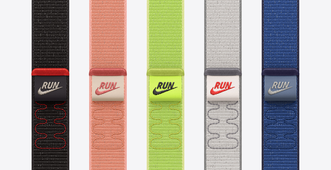 Nike Sport Loop, erh?ltliche Farben: Midnight Black, Alpenglow Pink, Volt Splash, Veiled Grey, Blue Ribbon