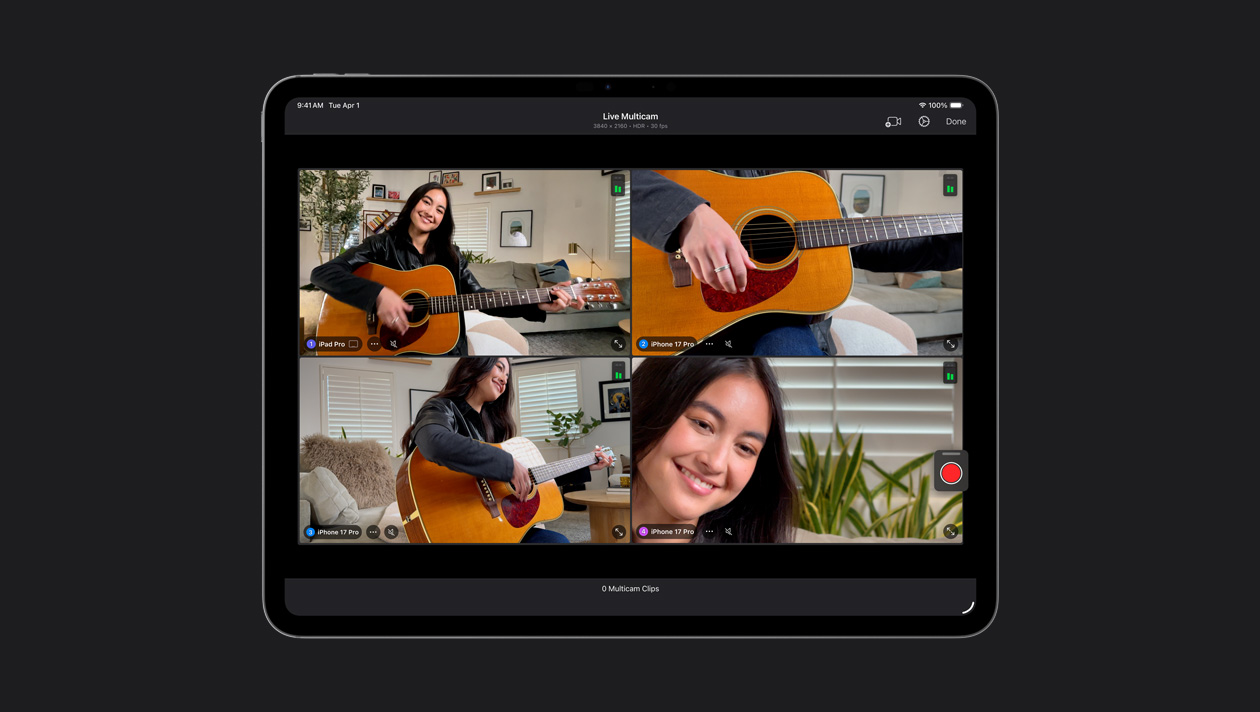 ???? iPad&nbsp;Pro ???? 13&nbsp;??? ???? ???? Live&nbsp;Multicam ?? ???? ????? ?????? ????? ???? ??? ??????? ???????? ???? iPad&nbsp;Pro ????? iPhone&nbsp;17&nbsp;Pro?