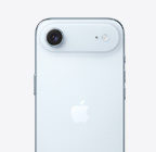 Himmelbl? iPhone Air vist bagfra, Fusion-hovedkamerasystem ?verst