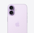 Lavendelfarvet iPhone 17 vist bagfra, Fusion-dobbeltkamerasystem ?verst til venstre
