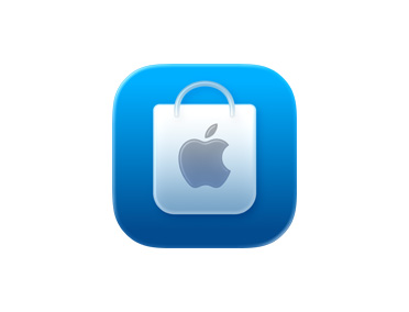 Apple Store-appen, ikon med bl? shoppingpose
