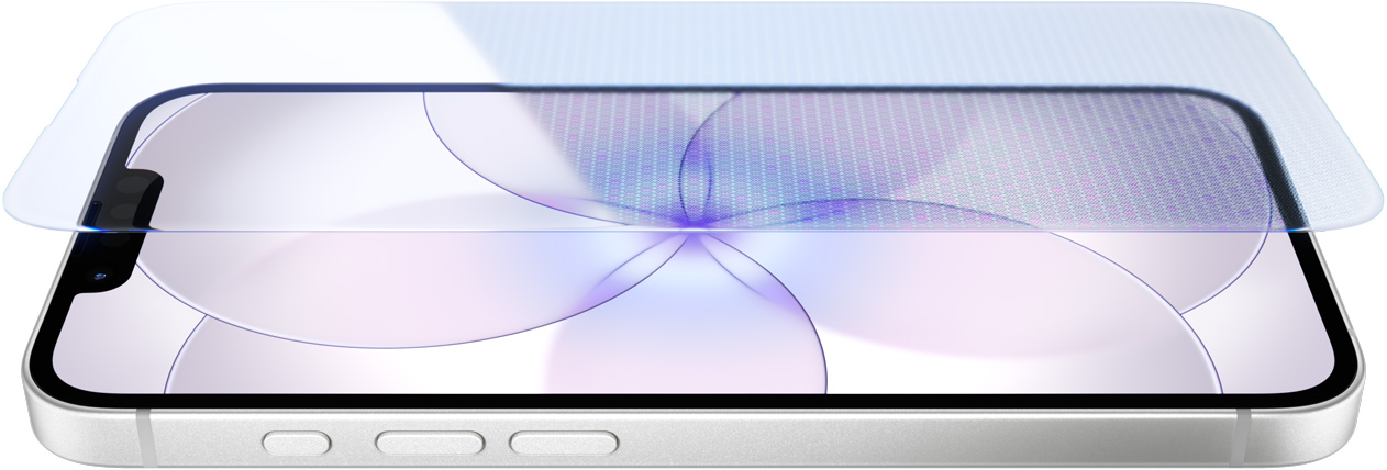 iPhone dix-sept-e, face avant avec Ceramic Shield 2, de c?té, blanc, bouton Action, boutons de réglage du volume