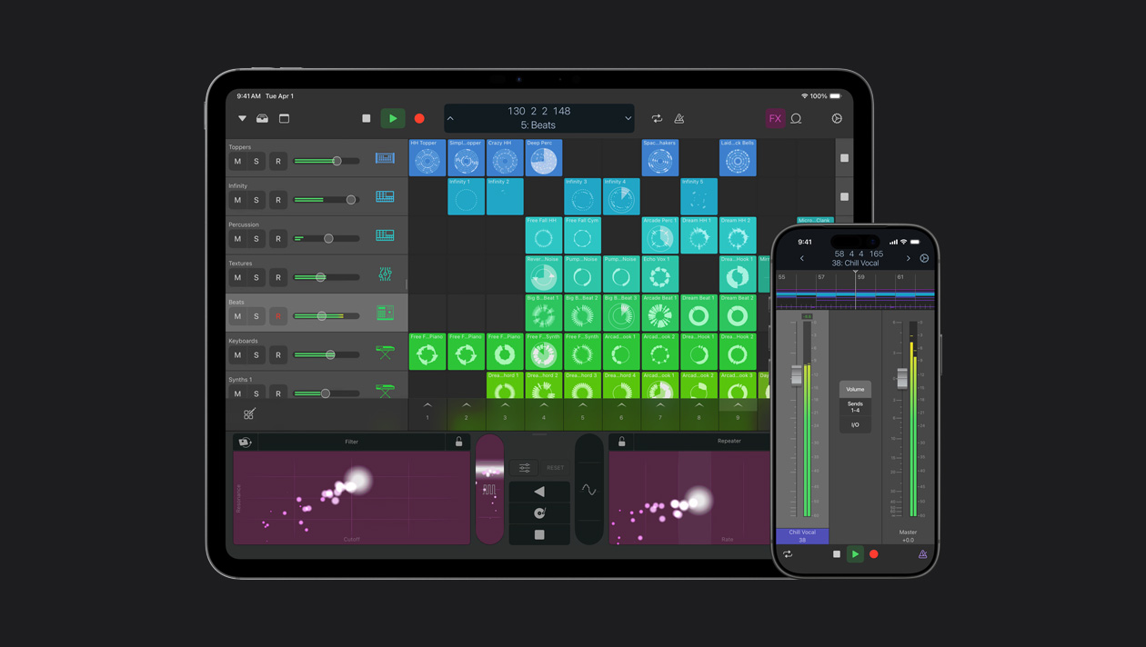 ????? iPad ?iPhone ????? ??? ???? ????? iPad ???? ????? ??? Logic&nbsp;Pro ?? ???? ??????? ??????? ????? iPhone ???? ????? ?????? ?? ???? ?????? ?????? ?????? ???????